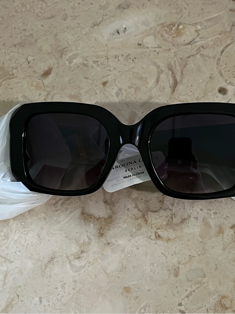 Carolina Lemke - Berlin - Black Rectangular Sunglasses